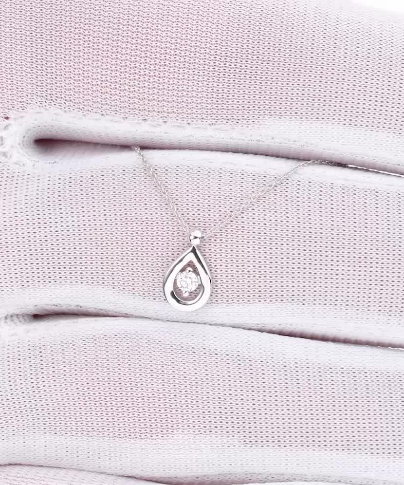 Balto aukso Grandinėlė Su deimantiniu Pakabuku