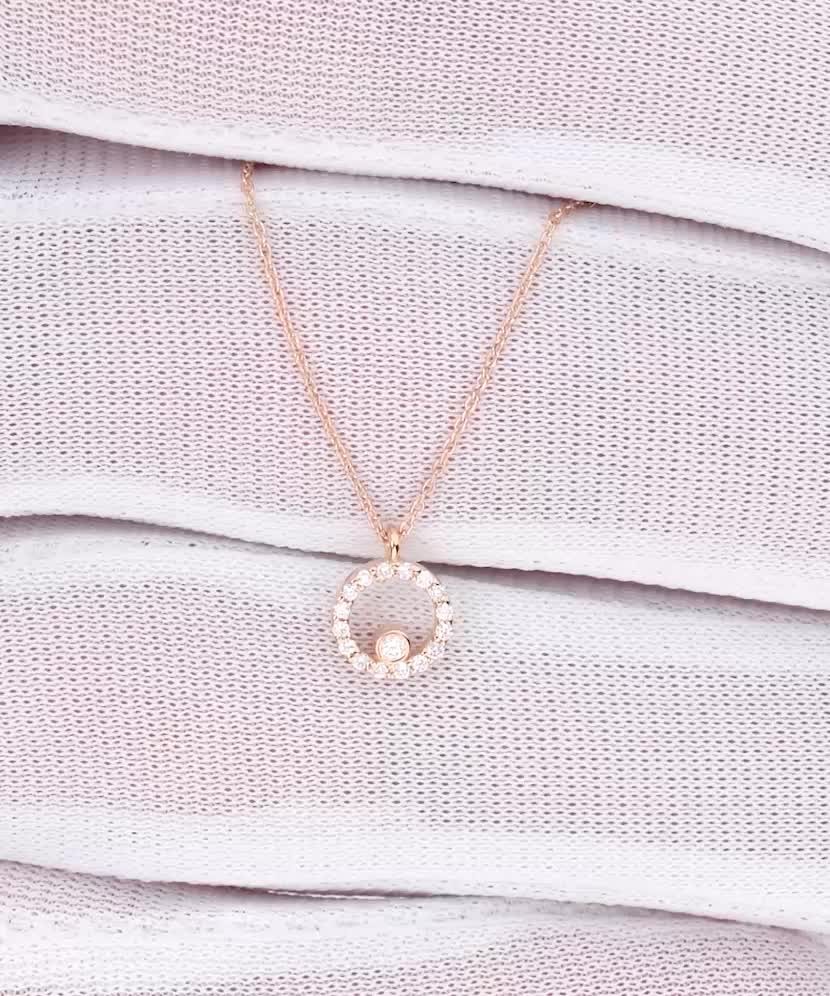 Auksinė Grandinėlė Su deimantiniu Pakabuku