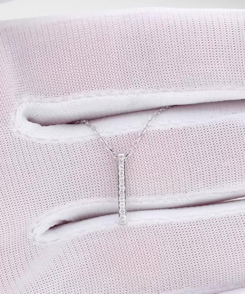 Balto aukso Grandinėlė Su deimantiniu Pakabuku