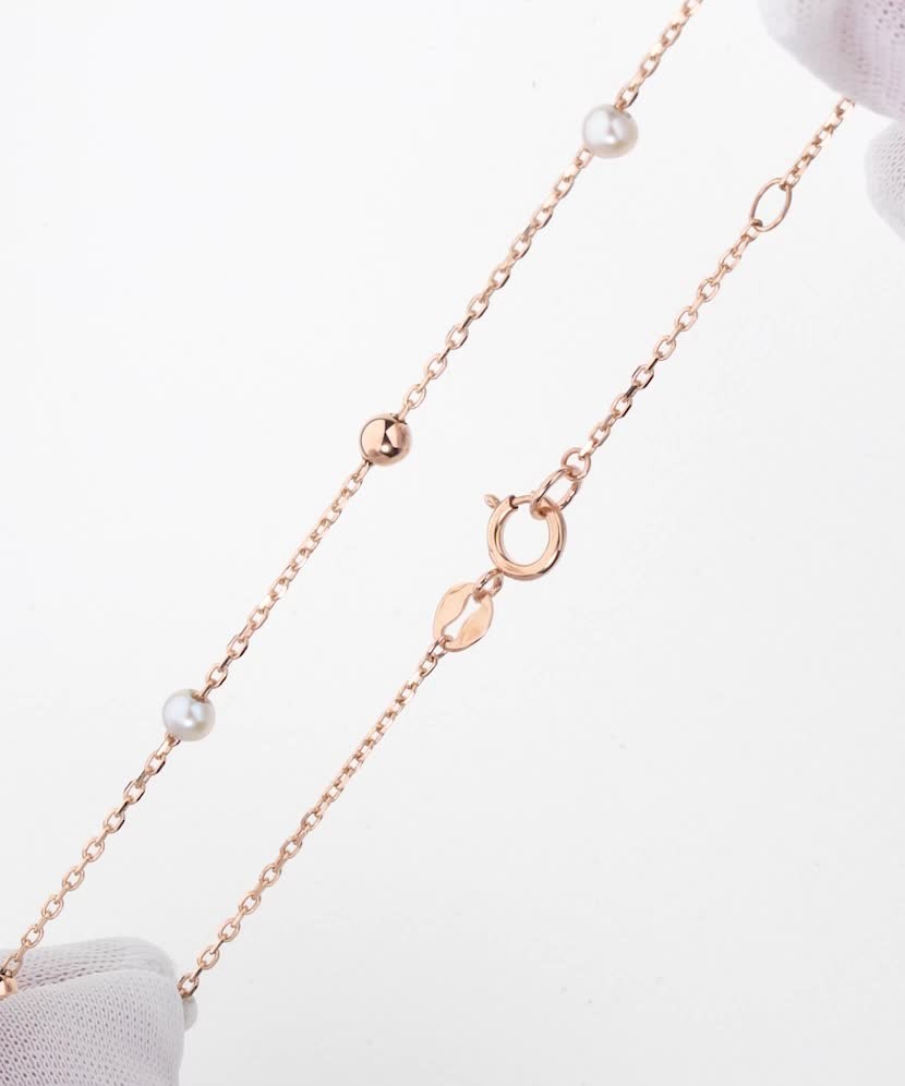 Auksinė apyrankė su perlais