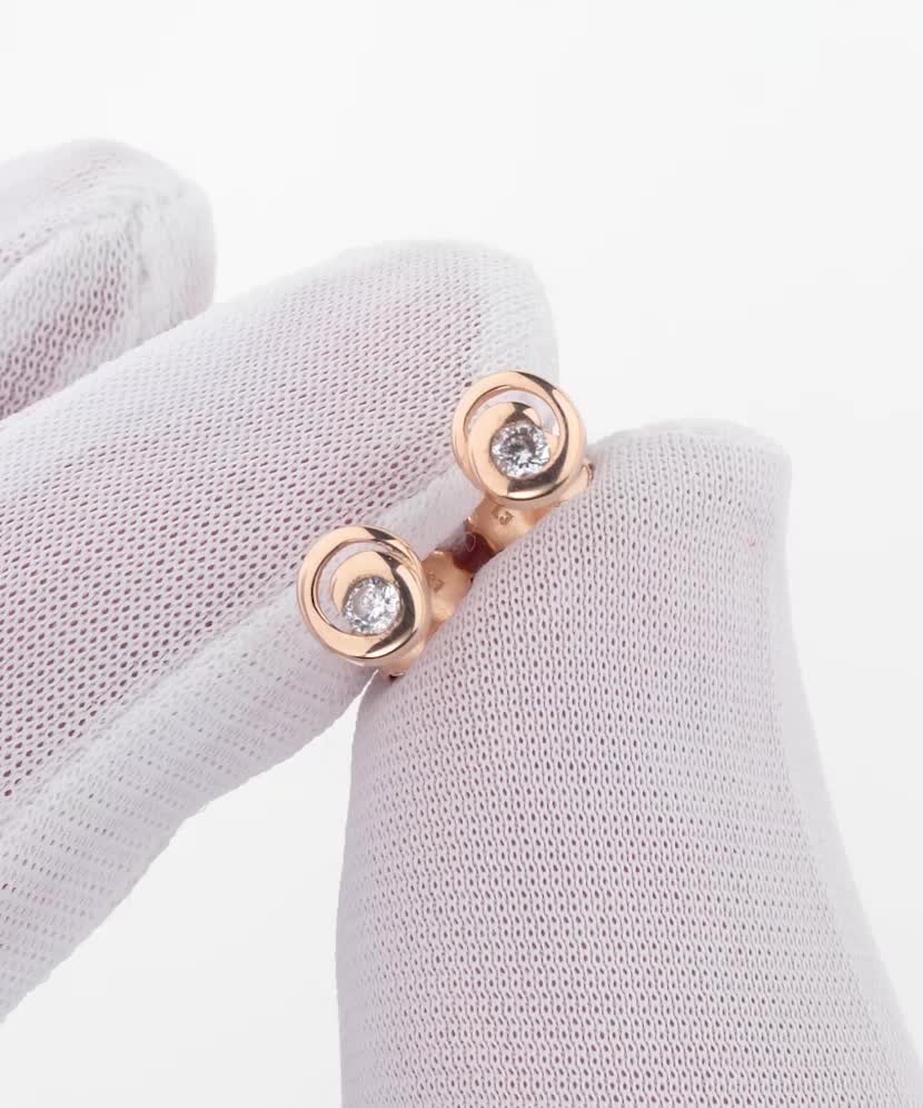 Auksiniai auskarai su cirkoniais