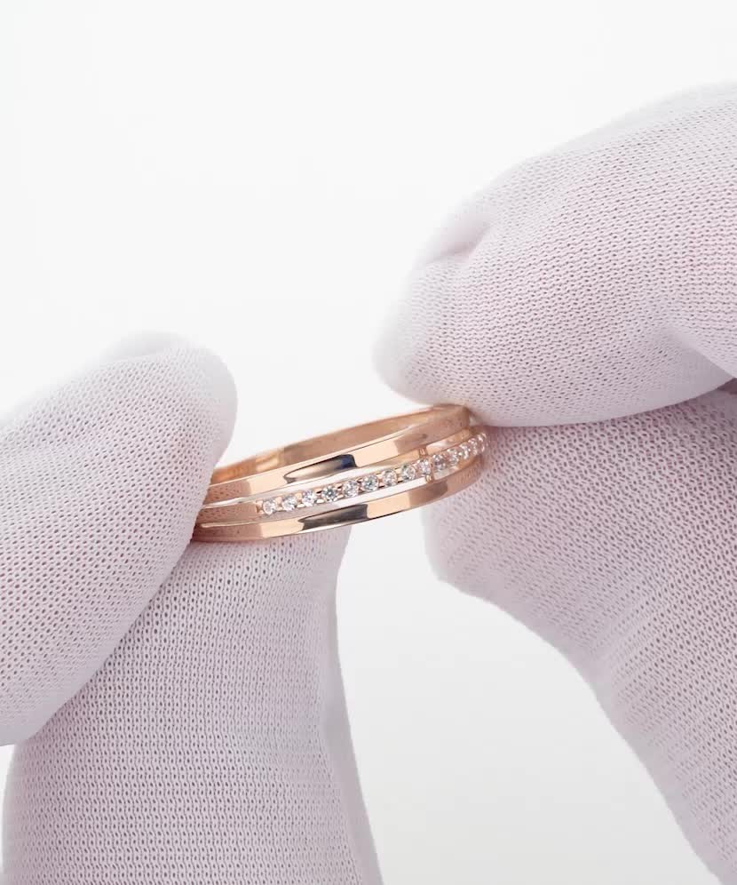 Auksinis žiedas su cirkoniais