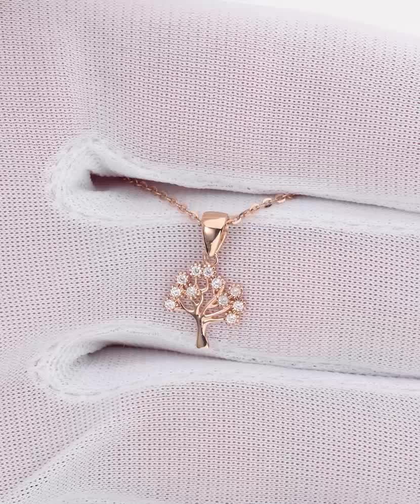 Auksinis pakabukas su cirkoniais "Gyvybės medis"