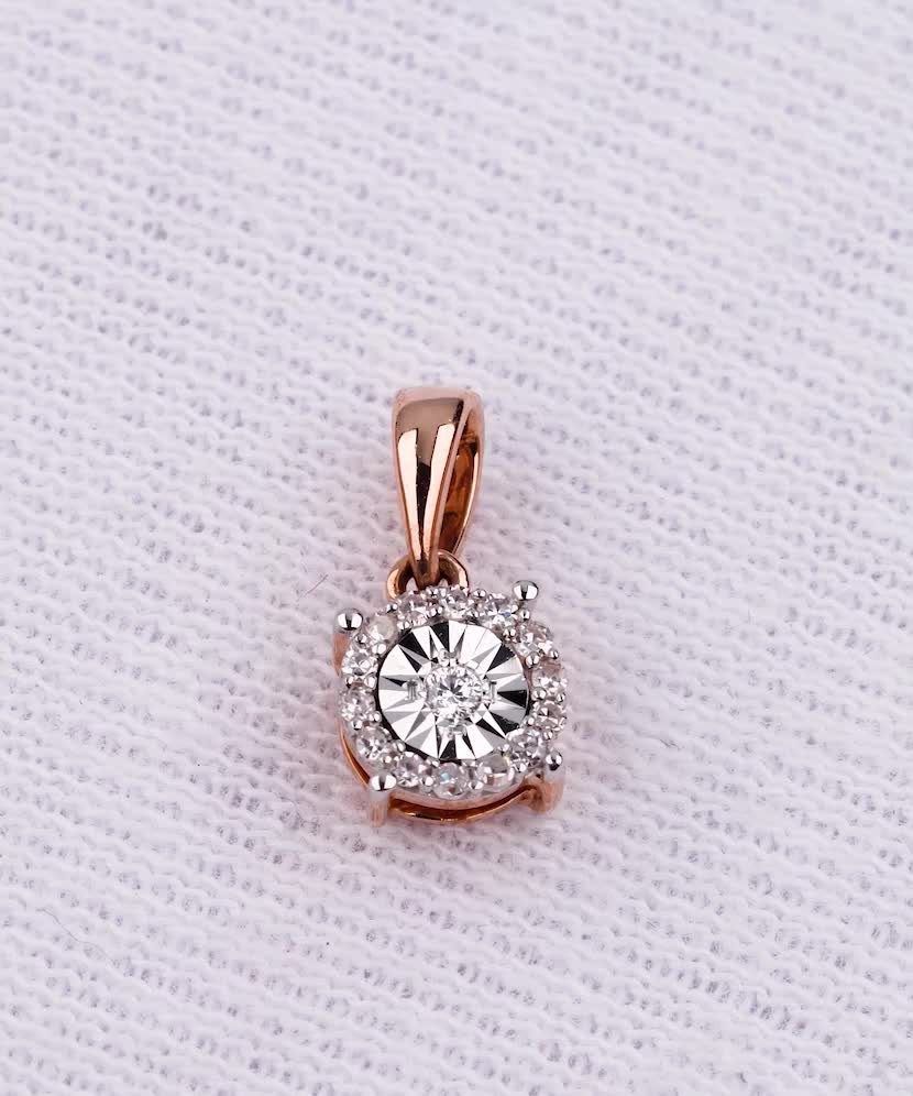 Auksinis pakabukas su deimantais - Pakabukai su brangakmeniais - Goldinga