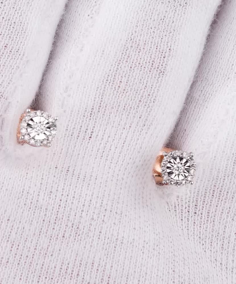 Auksiniai auskarai su deimantais  - Goldinga