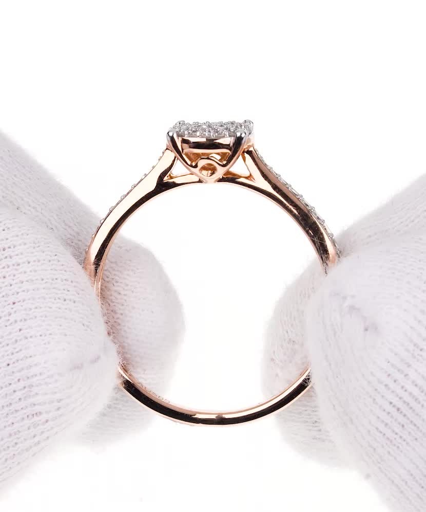 Auksinis žiedas su deimantais  - Goldinga