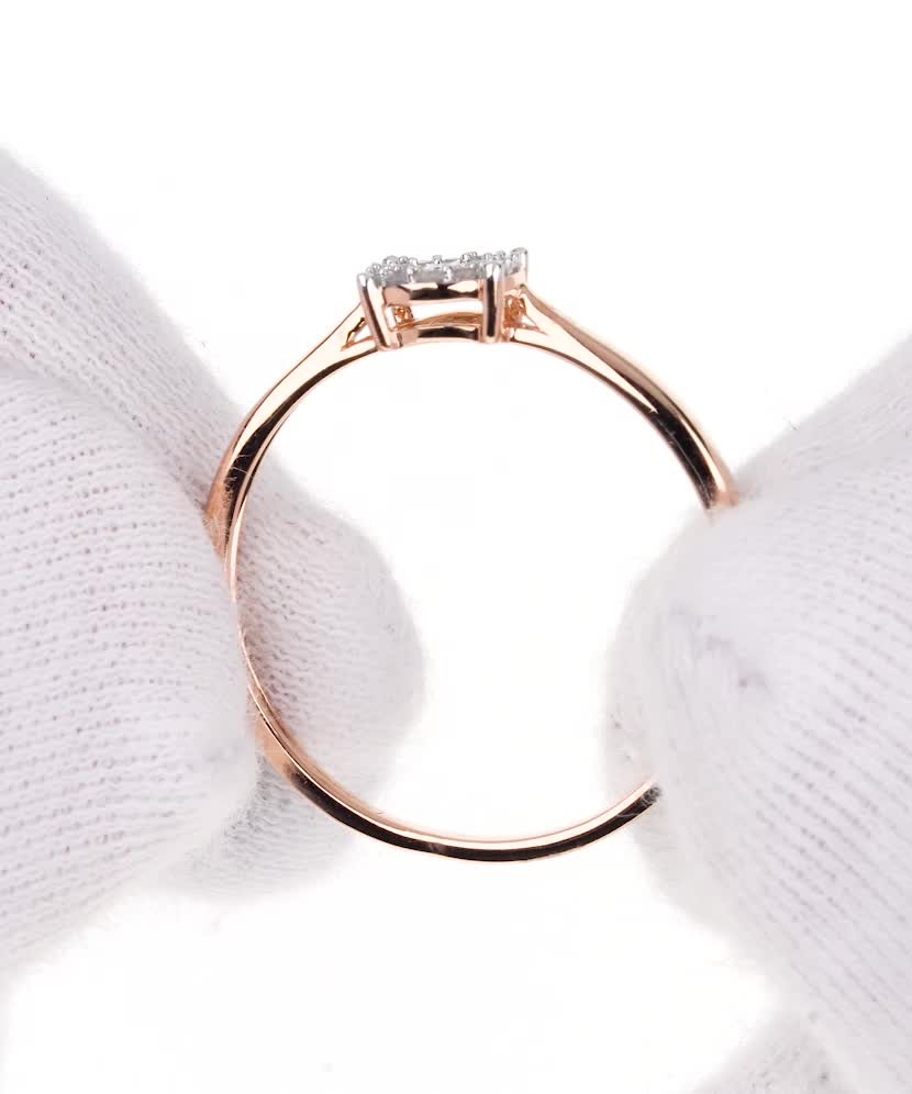 Auksinis žiedas su deimantais  - Goldinga