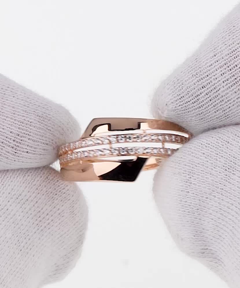 Auksinis žiedas su cirkoniais  - Goldinga