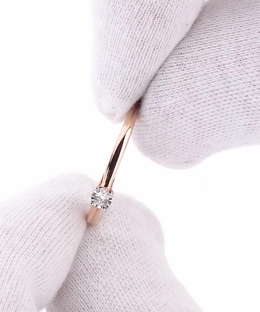 Auksinis žiedas su deimantu  - Goldinga