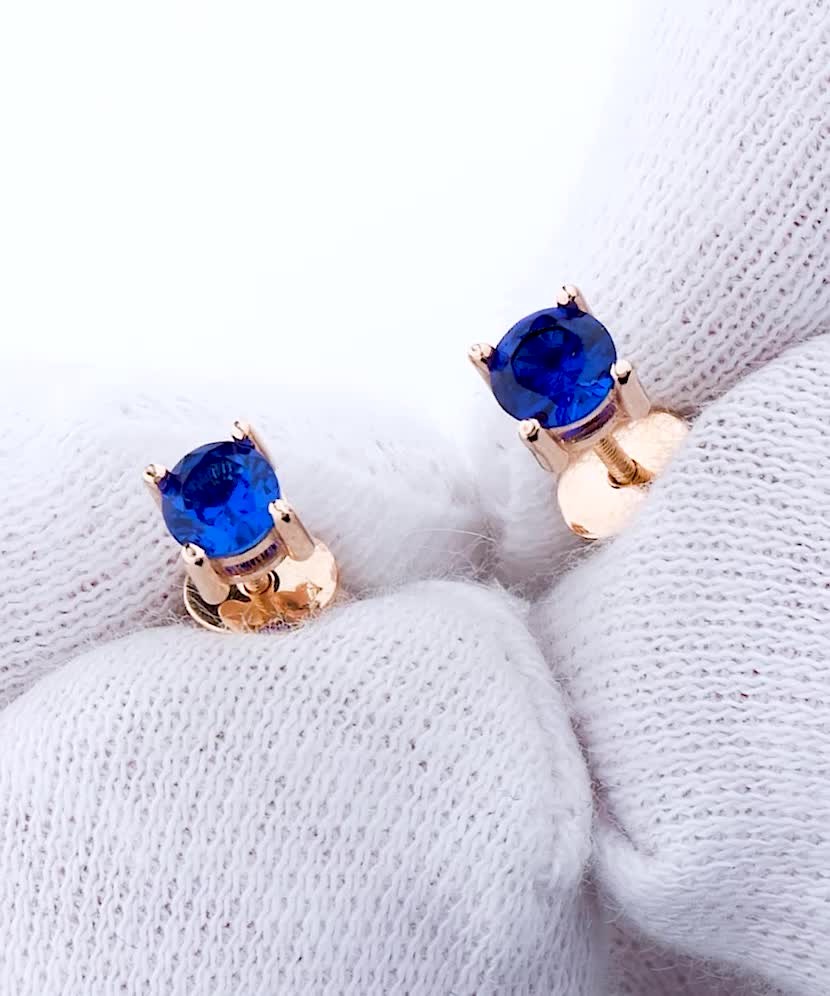 Auksiniai auskarai su cirkoniais  - Goldinga