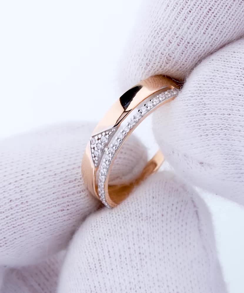 Auksinis žiedas su cirkoniais  - Goldinga