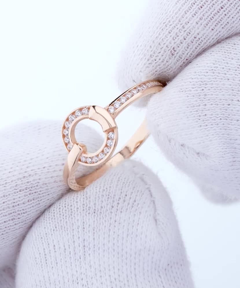 Auksinis žiedas su cirkoniais  - Goldinga