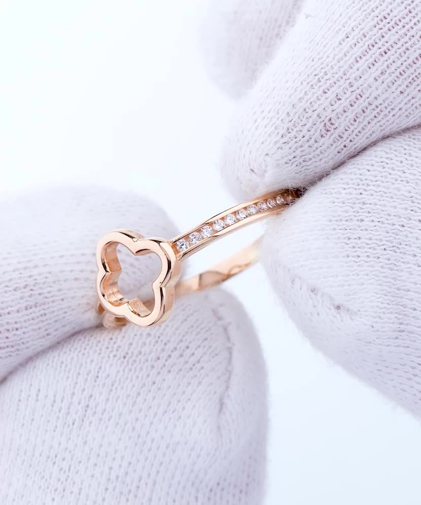 Auksinis žiedas su cirkoniais  - Goldinga