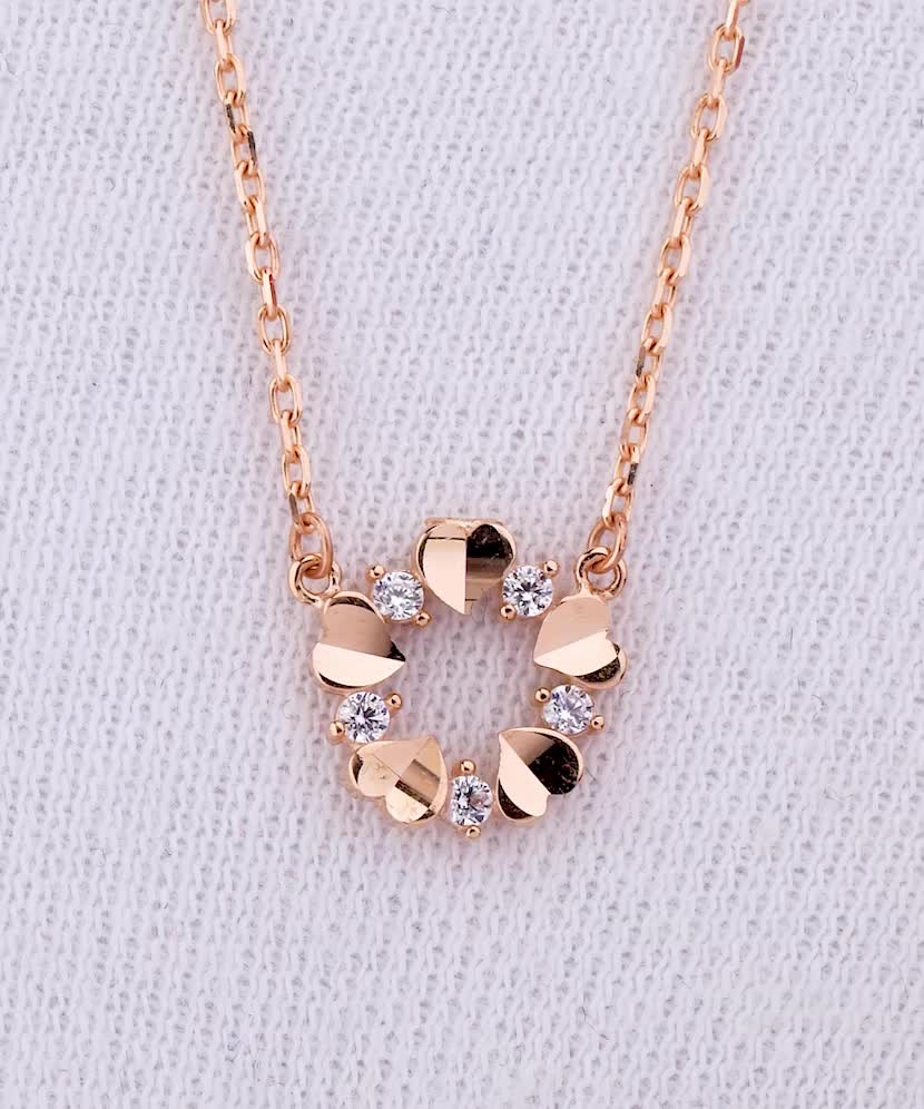 Auksinė grandinėlė su cirkonio pakabuku  - Goldinga