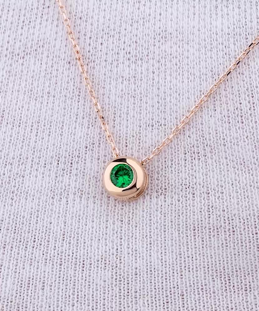 Auksinė grandinėlė su cirkonio pakabuku  - Goldinga