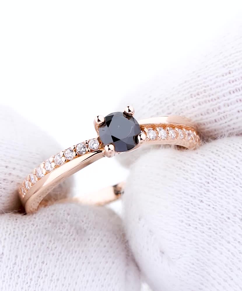 Auksinis žiedas su cirkoniais  - Goldinga