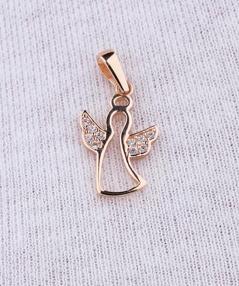 Auksinis pakabukas su cirkoniais "Angelas"  - Goldinga