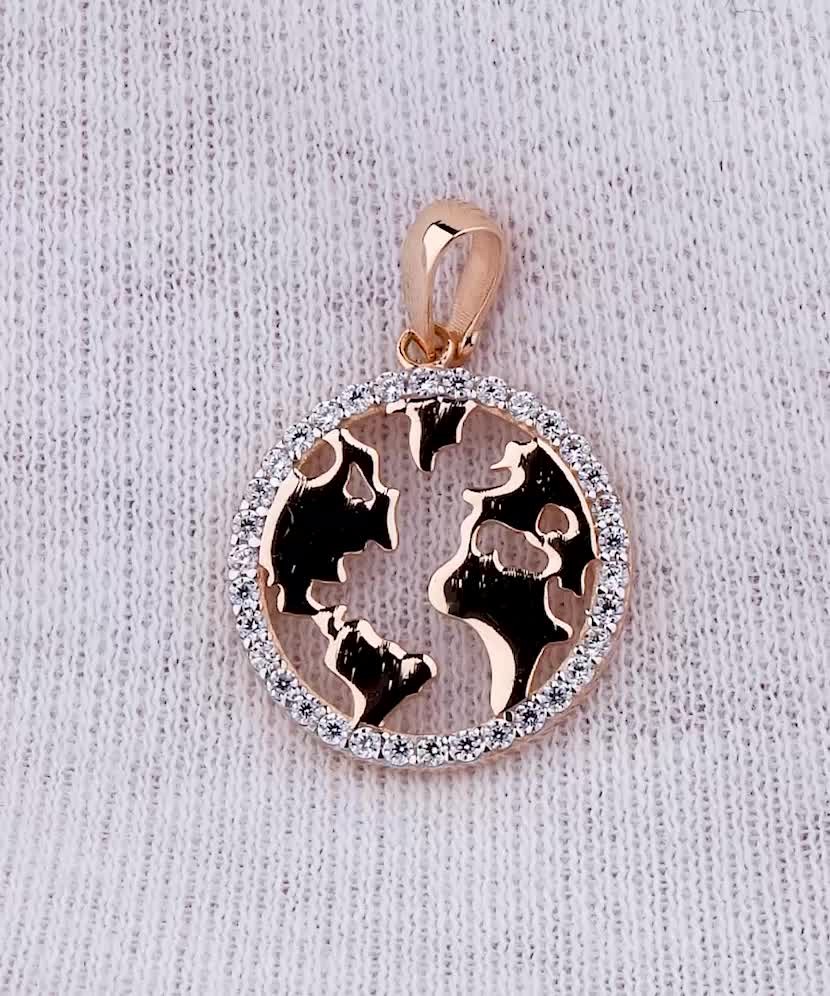 Auksinis pakabukas su cirkoniais  - Goldinga