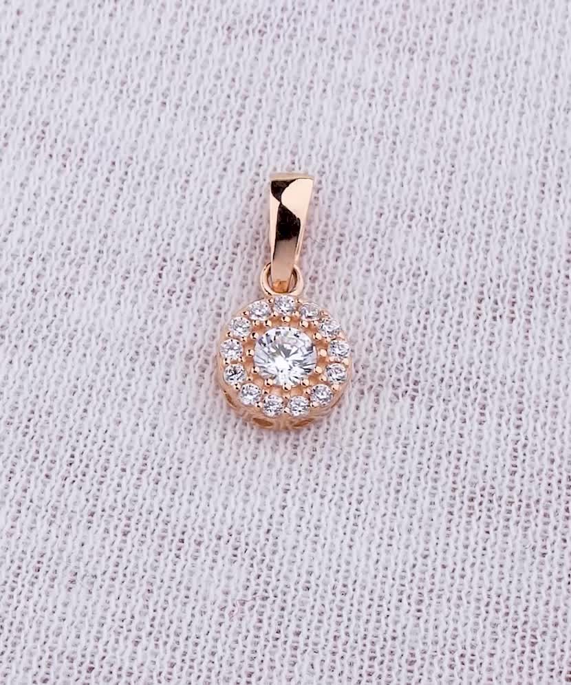 Auksinis pakabukas su cirkoniais - Auksiniai pakabukai - Goldinga