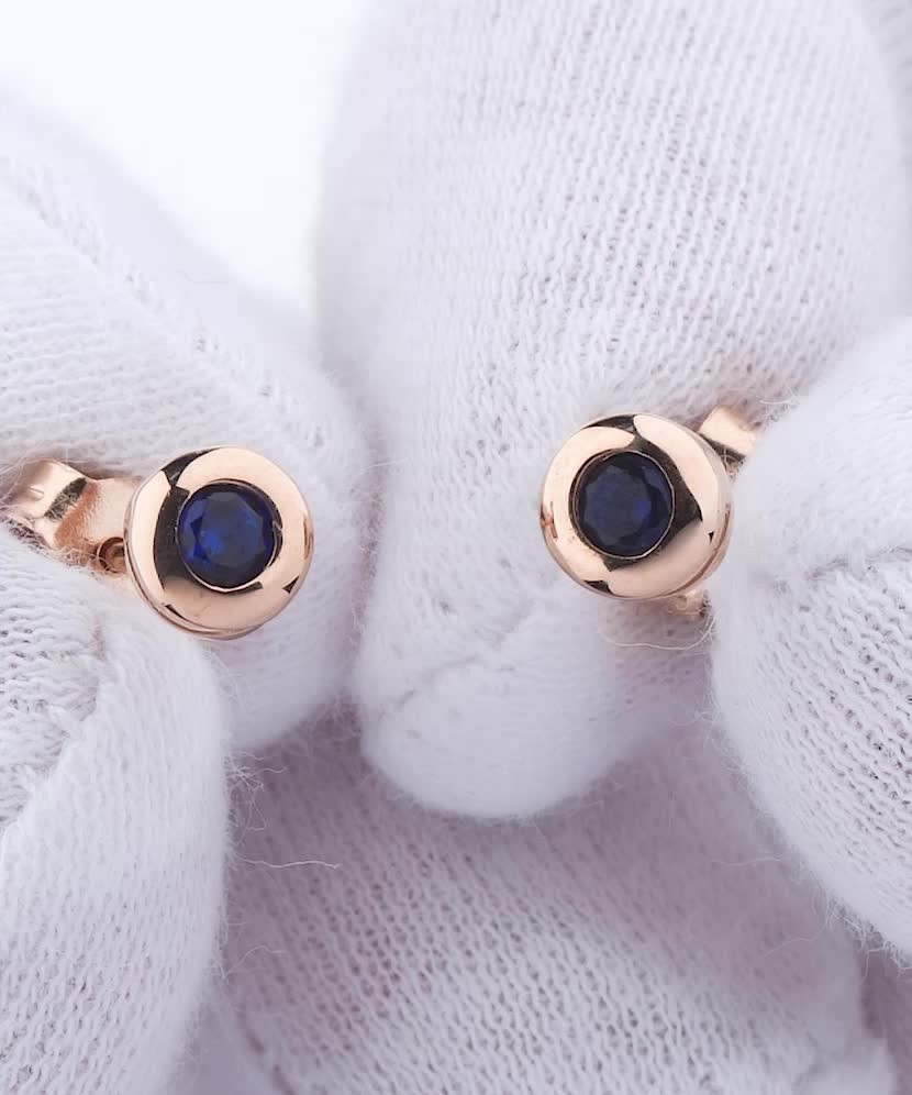 Auksiniai auskarai su cirkoniais  - Goldinga