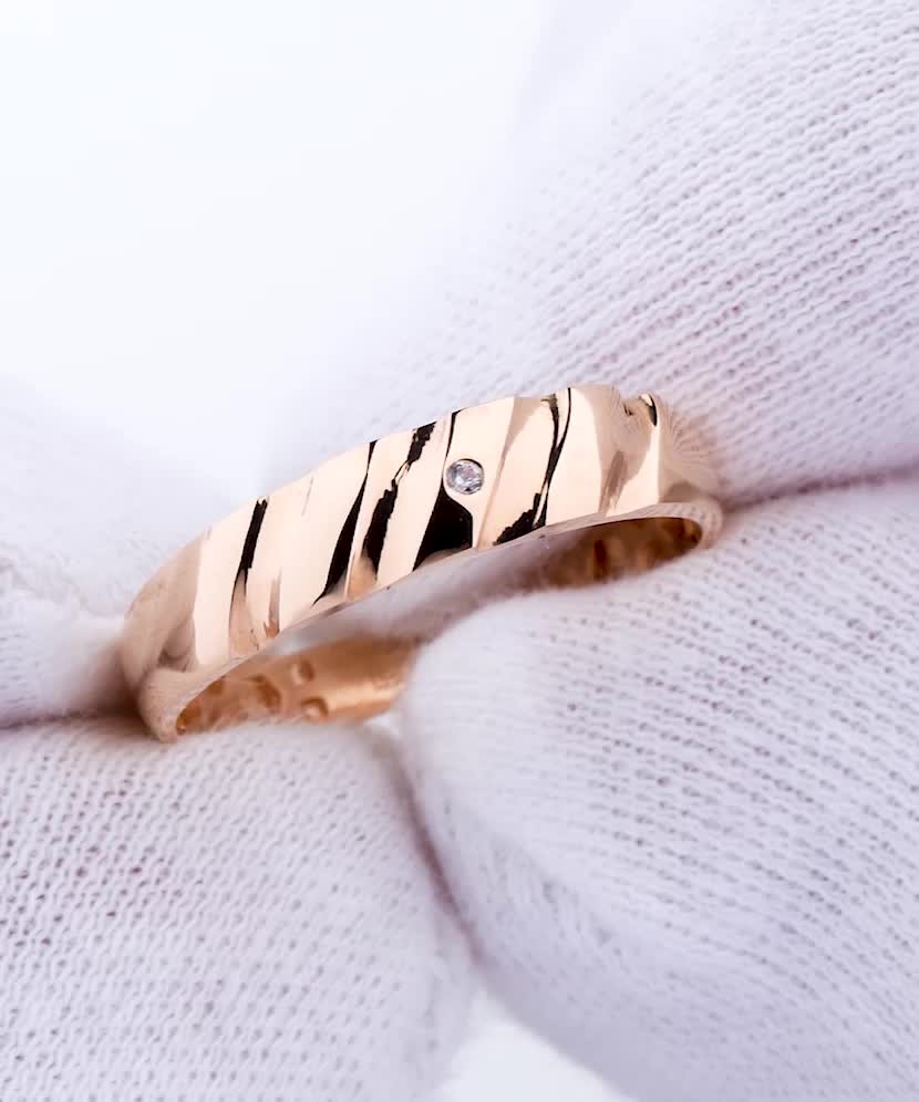 Auksinis žiedas su cirkoniu - Auksiniai žiedai - Goldinga