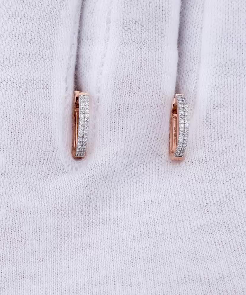 Auksiniai auskarai su briliantais  - Goldinga