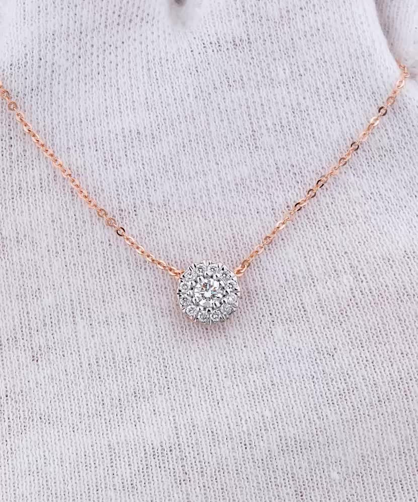 Auksinė Grandinėlė Su Briliantiniu Pakabuku  - Goldinga