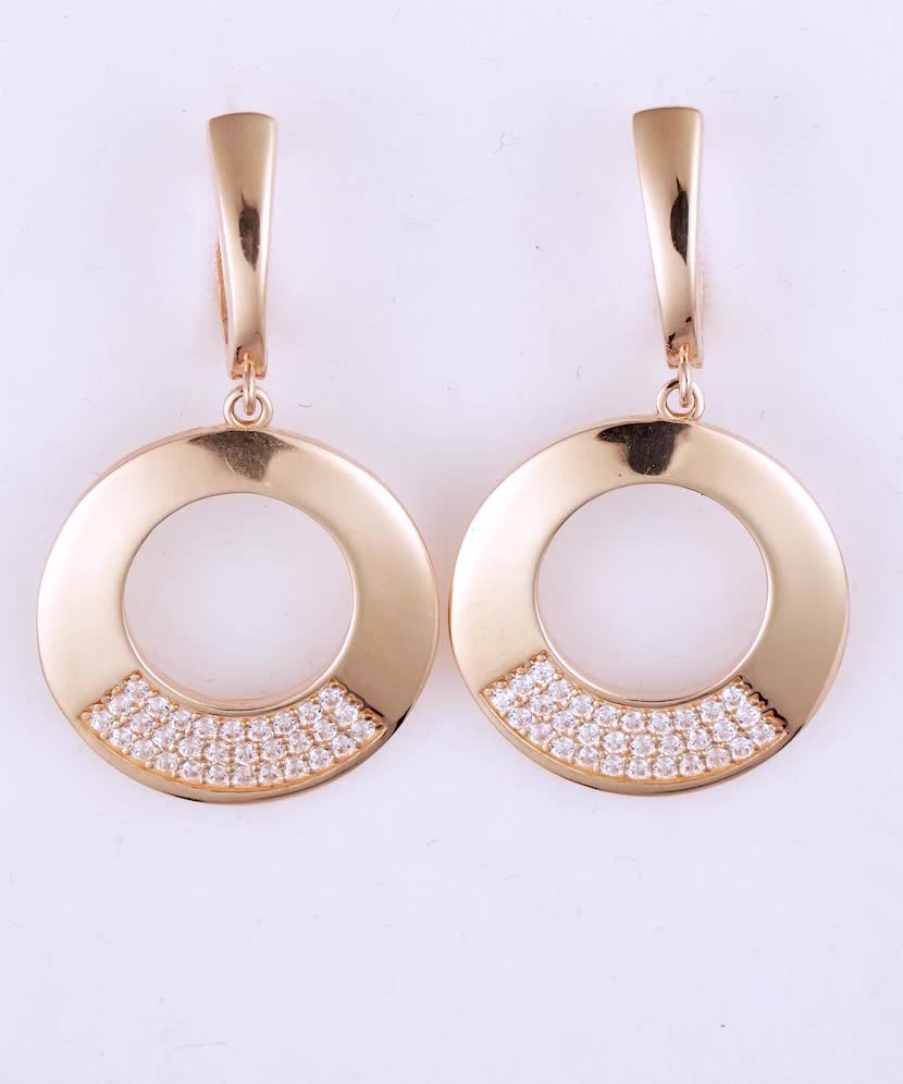 Auksiniai auskarai su cirkoniais - Auksiniai auskarai - Goldinga