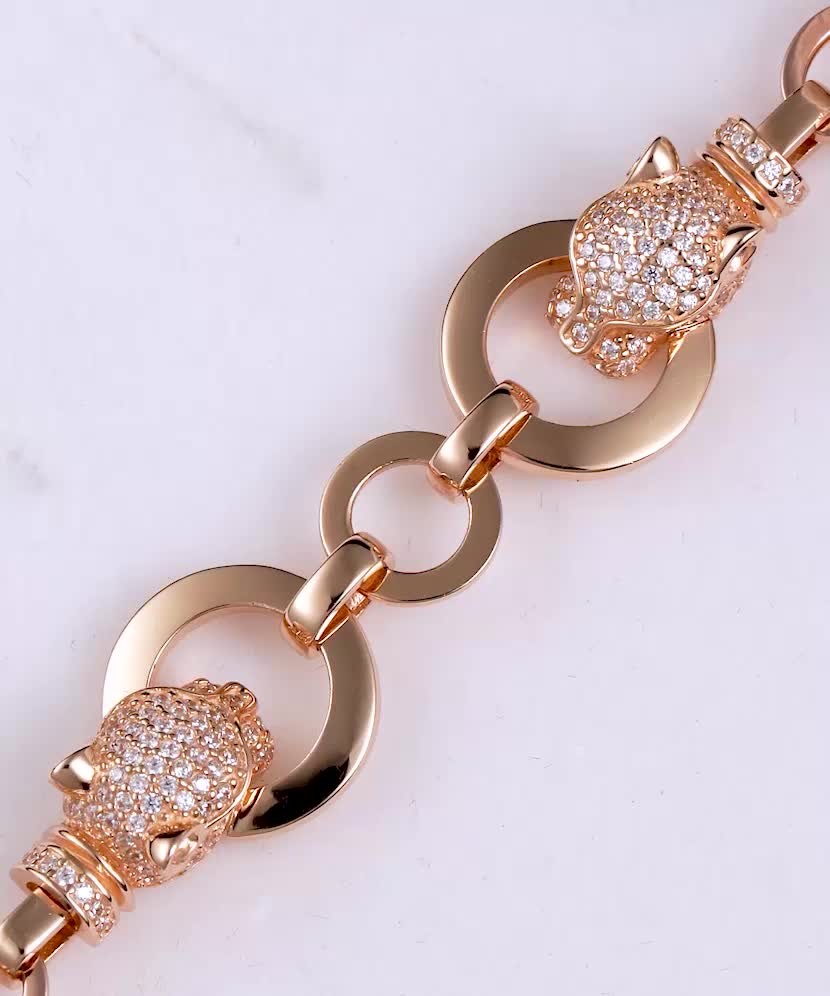 Auksinė apyrankė su cirkoniais - Auksinės apyrankės - Goldinga