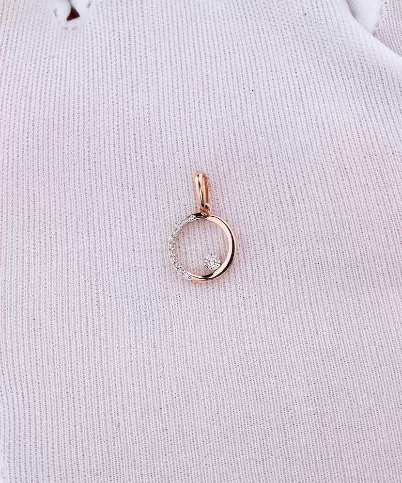 Auksinis pakabukas su deimantais - Pakabukai su brangakmeniais - Goldinga