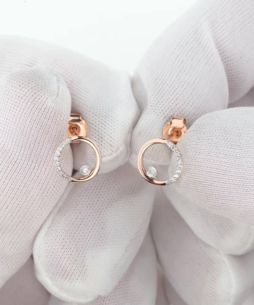 Auksiniai auskarai su deimantais - Auksiniai Auskarai su brangakmeniais - Goldinga