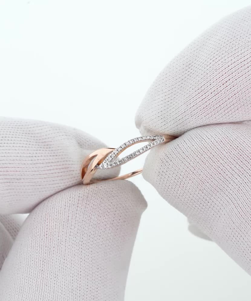 Auksinis žiedas su deimantais - Auksiniai Žiedai su brangakmeniais - Goldinga